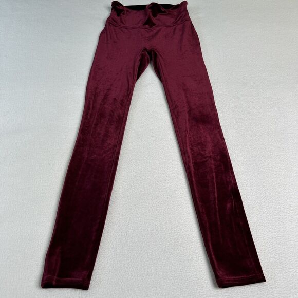 Spanx Women's Size S Velvet Leggings Burgundy 2070 - Picture 2 of 7